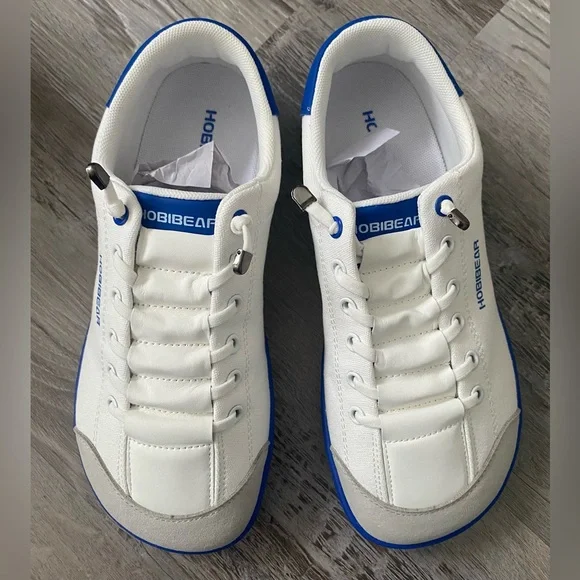 Hobibear Barefoot Shoes -Sorrel Woman's 8 / Unisex Size 39 Blue & White - Picture 2 of 9